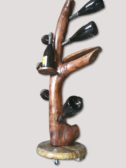 Portabottiglie tronco naturale